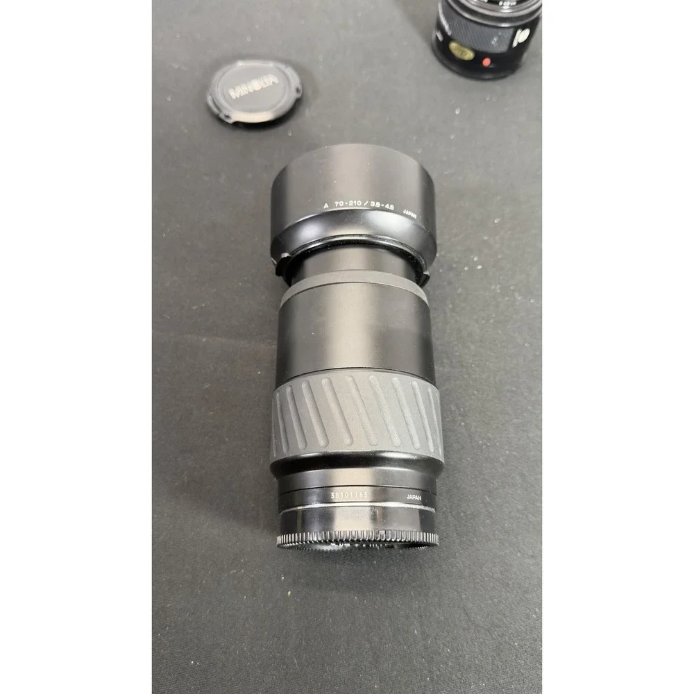 Minolta Maxxum AF Lens Bundle - 50mm Prime & 70-210mm f4 Beercan Zoom Set Hood